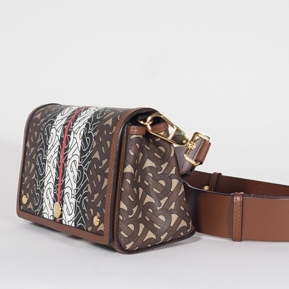Burberry TB Monogram Stripe Canvas Leather Crossbody Bag - Picture 2 of 14